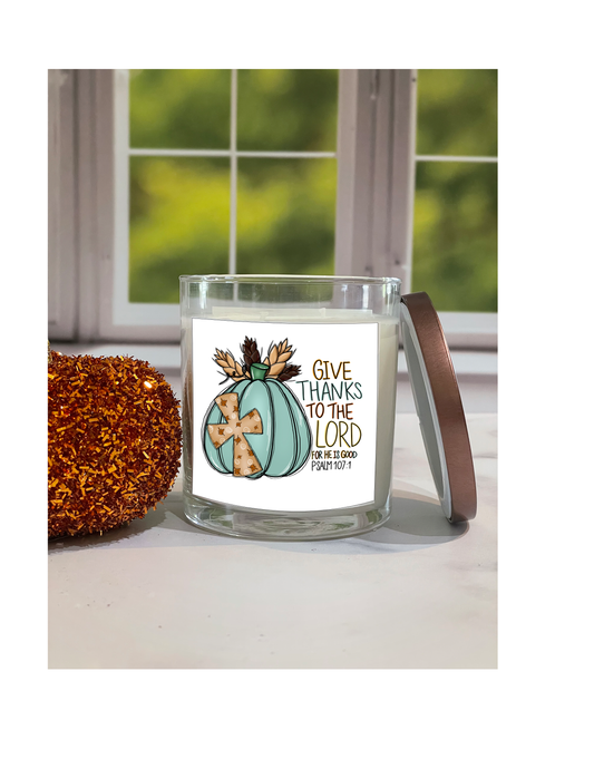 Give Thanks to the Lord For He is Good Candle