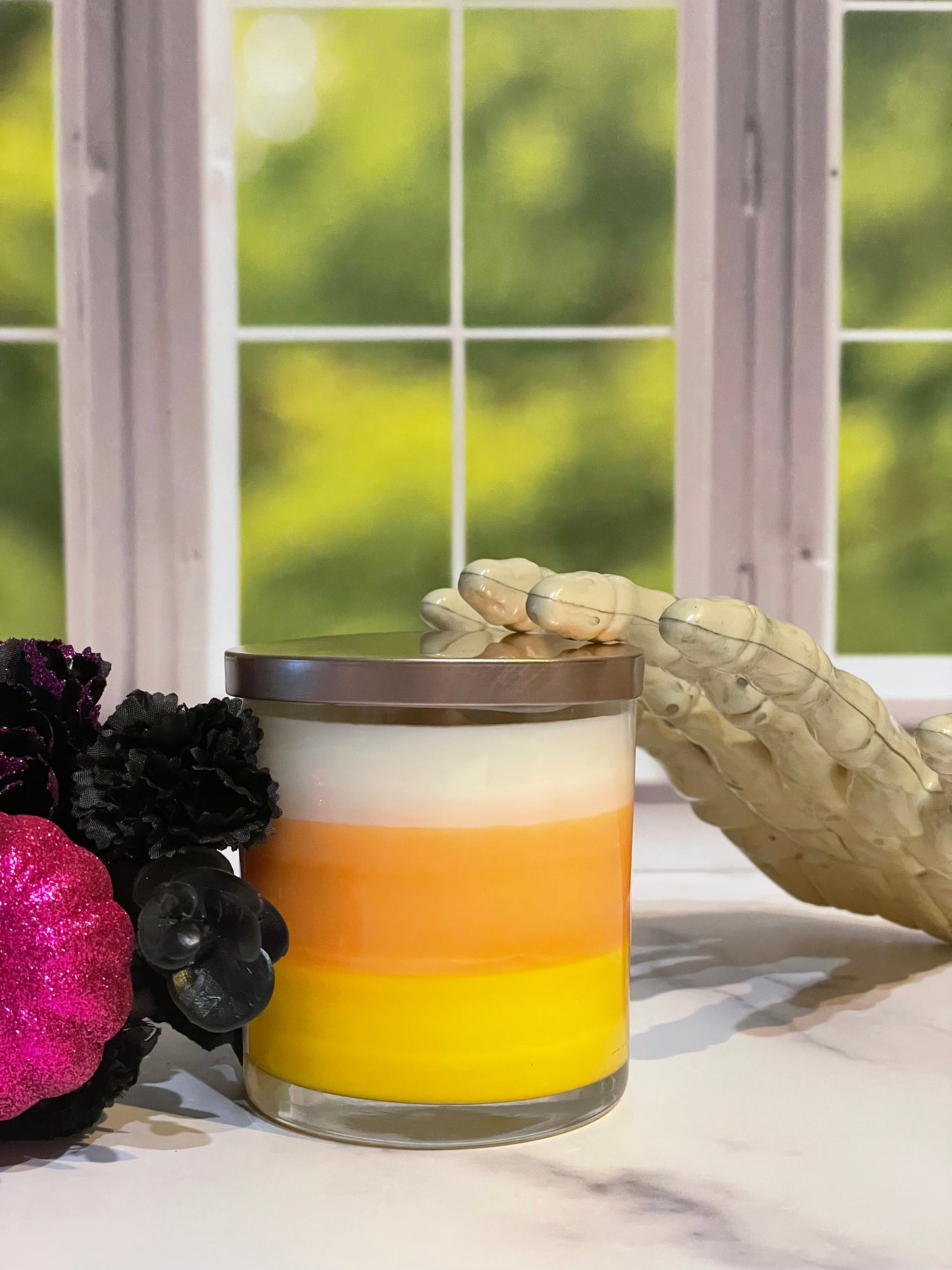 Candy Corn Love Candle